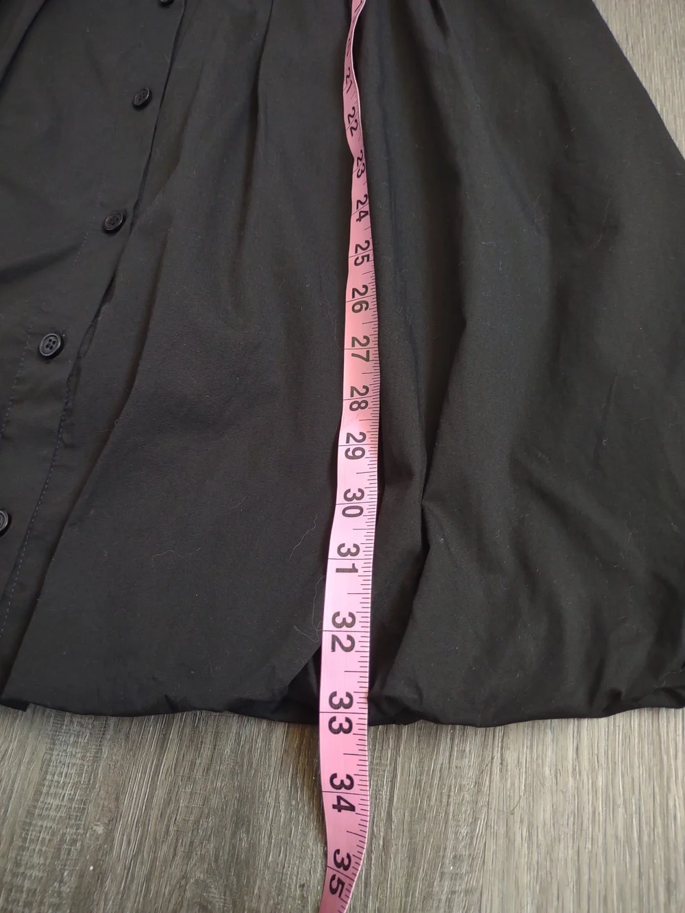Dkny Black Puff-Sleeve Button Front Mini Dress